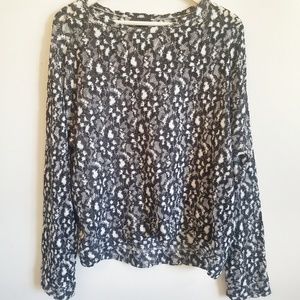 Topshop - Black/White Speckled Knit Sweater US 8